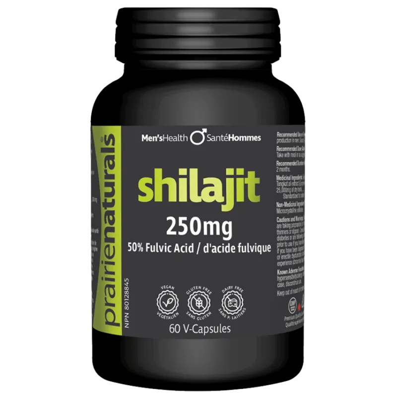 Prairie Naturals Shilajit 250mg 50% Fulvic Acid 60 Veg Capsules | Unbeatable Prices, Daily Deals | VITASHOP