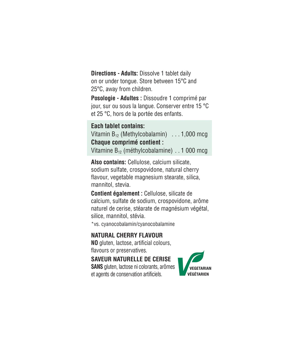 Vitamin B12 1000 mcg Sublingual VALUE SIZE 150 Tablets | Safest & Easiest Shopping Vitamins Online | VITASHOP