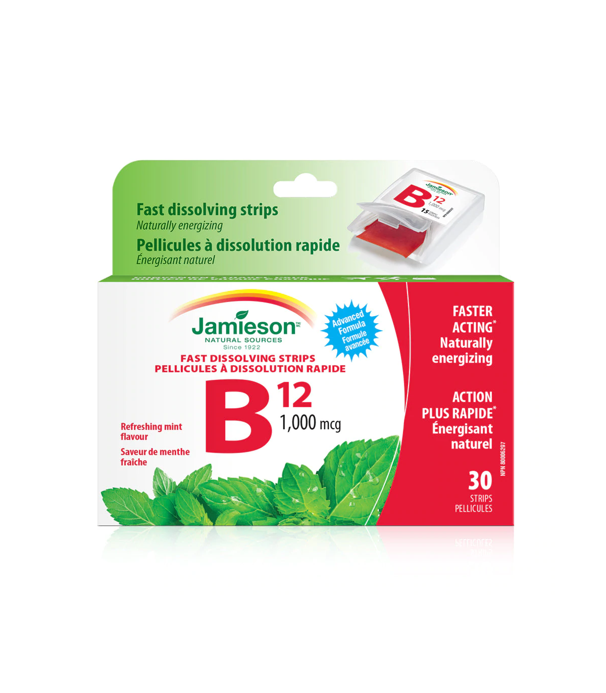 Vitamin B12 1,000 mcg (Methylcobalamin) Strips 30 Strips | Safest & Easiest Shopping Vitamins Online | VITASHOP