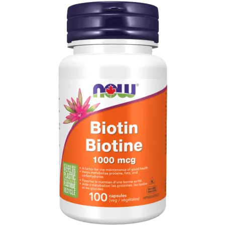 NOW Foods Biotin 1000 mcg, 100 Capsules | Unbeatable Prices, Daily Deals | VITASHOP