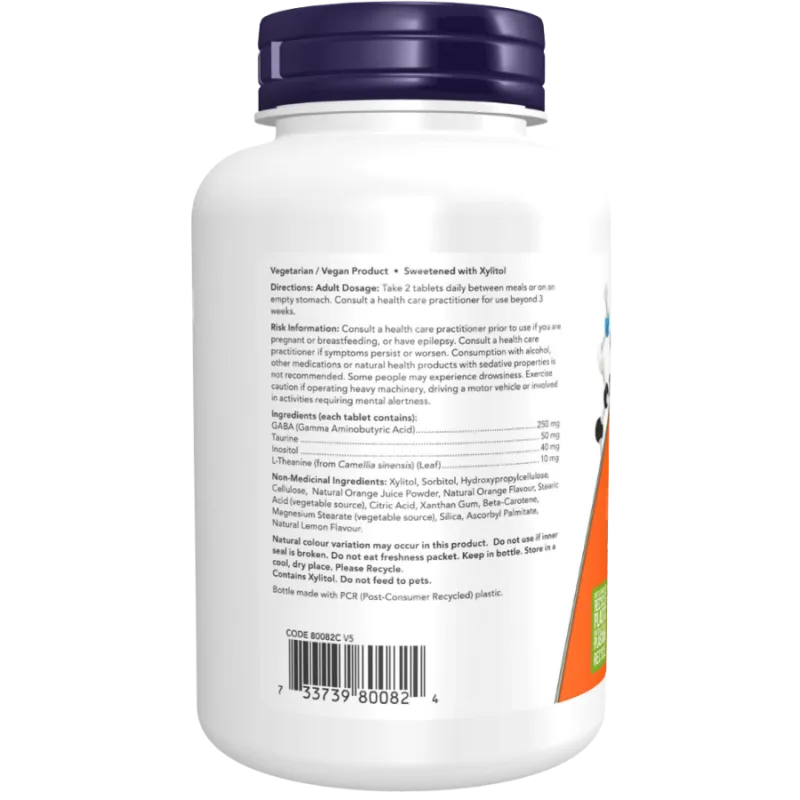 GABA à croquer 250 mg, 90 comprimés | Safest & Easiest Shopping Vitamins Online | VITASHOP