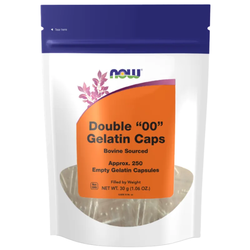 NOW Foods Size "00" Empty Gelatin Capsules, 250 Capsules | Unbeatable Prices, Daily Deals | VITASHOP
