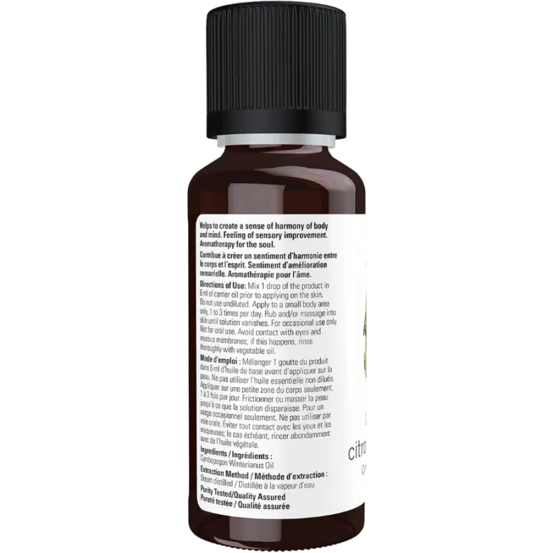 Huile de citronnelle, 30 mL | Safest & Easiest Shopping Vitamins Online | VITASHOP