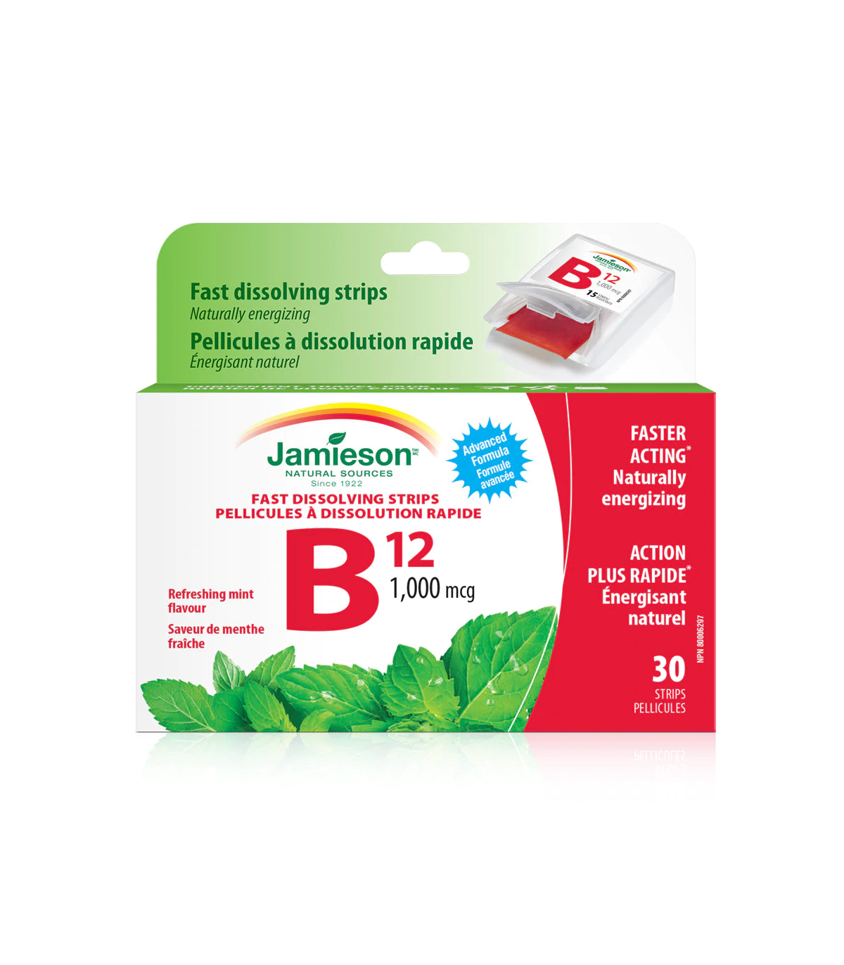 Vitamin B12 1,000 mcg (Methylcobalamin) Strips 30 Strips | Safest & Easiest Shopping Vitamins Online | VITASHOP