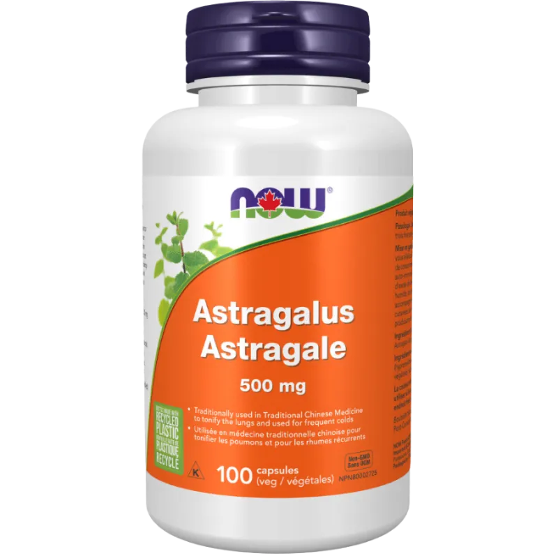 NOW Foods Astragalus 500 mg, 100 Capsules | Unbeatable Prices, Daily Deals | VITASHOP