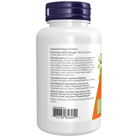 NOW Foods Astragalus 500 mg, 100 Capsules | Unbeatable Prices, Daily Deals | VITASHOP