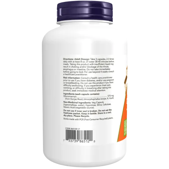 NOW Foods 나우 푸드 글루코만난 575 mg, 180 캡슐 | 매일 업데이트되는 특가 상품 | VITASHOP