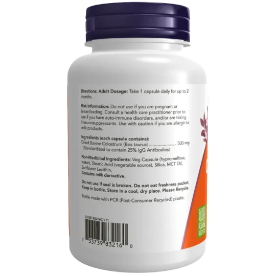 NOW Foods Colostrum 500 mg, 120 Veg Capsules | Unbeatable Prices, Daily Deals | VITASHOP