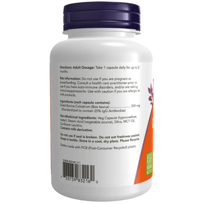 NOW Foods Colostrum 500 mg, 120 Veg Capsules | Unbeatable Prices, Daily Deals | VITASHOP