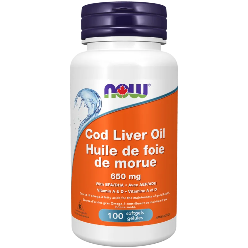 NOW Foods Cod Liver Oil, 100 Softgels | Unbeatable Prices, Daily Deals | VITASHOP
