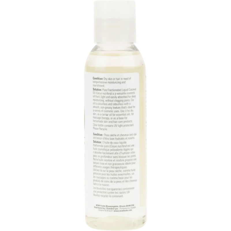 Huile de coco liquide, fractionnée pure, 118 mL | Safest & Easiest Shopping Vitamins Online | VITASHOP