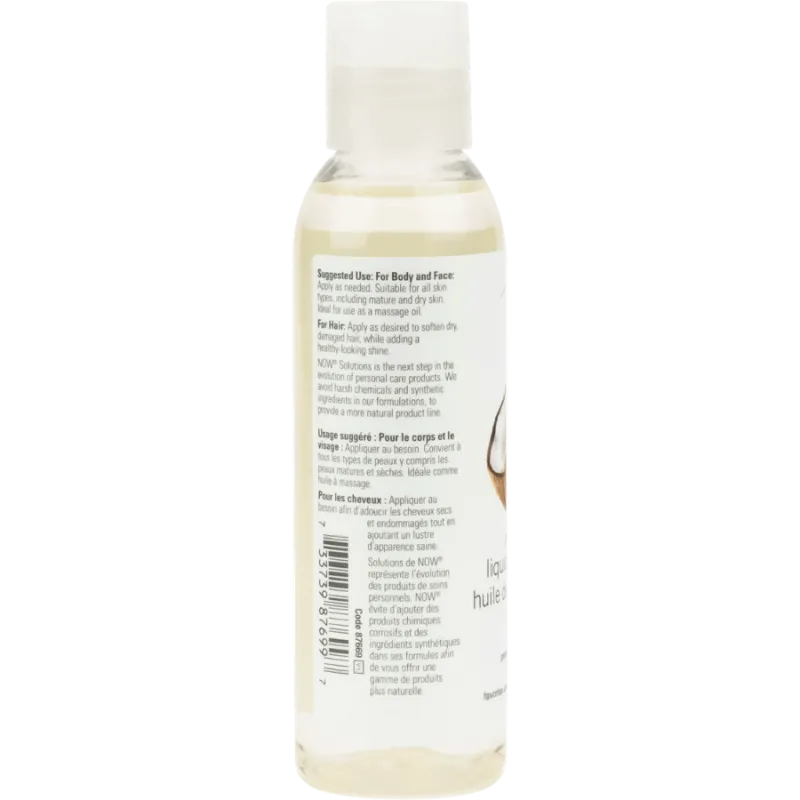 Huile de coco liquide, fractionnée pure, 118 mL | Safest & Easiest Shopping Vitamins Online | VITASHOP