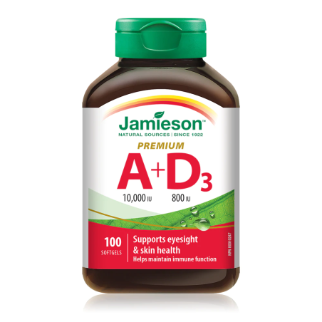 Vitamin A 10,000 IU  + Vitamin D 800 IU 100 Softgels | Safest & Easiest Shopping Vitamins Online | VITASHOP