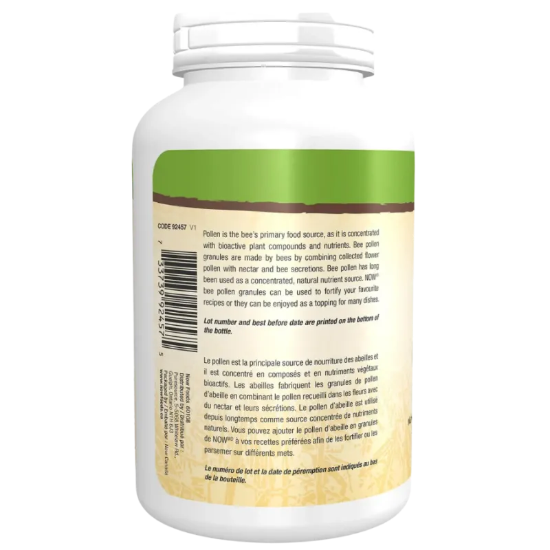 NOW Foods Bee Pollen Granules, 250 g | Unbeatable Prices, Daily Deals | VITASHOP