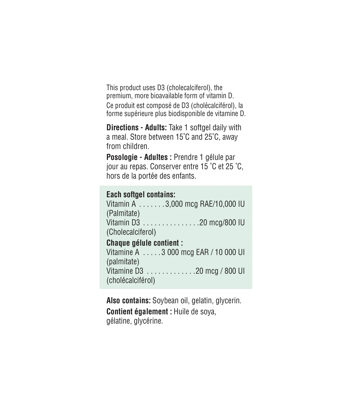 Vitamin A 10,000 IU  + Vitamin D 800 IU 100 Softgels | Safest & Easiest Shopping Vitamins Online | VITASHOP
