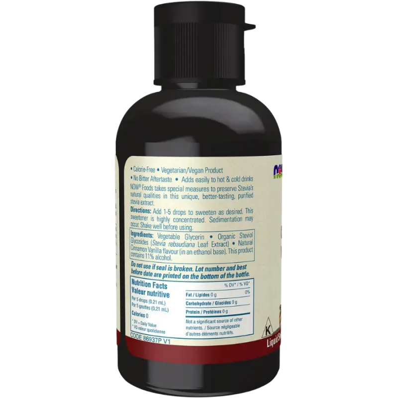 NOW Foods Stevia Liquid Extract (Cinnamon Vanilla) 60mL (EXP DATE : Apr 1 2025) | Unbeatable Prices, Daily Deals | VITASHOP