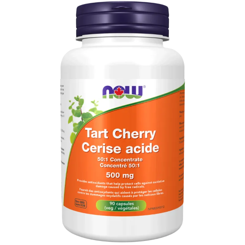 NOW Foods 나우 푸드 타르트 체리 농축액 500mg, 90 식물성 캡슐 | 매일 업데이트되는 특가 상품 | VITASHOP
