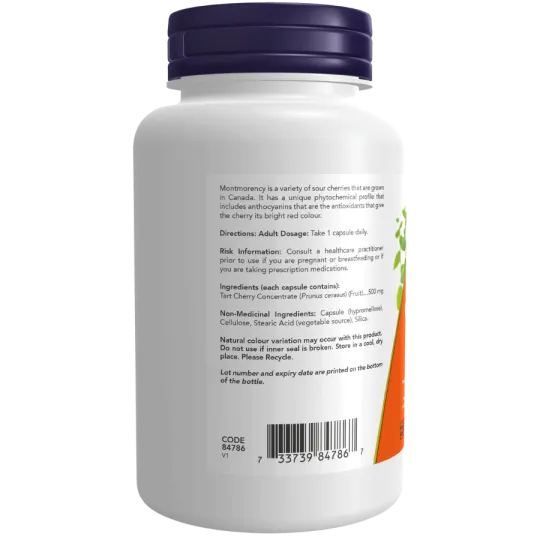 NOW Foods 나우 푸드 타르트 체리 농축액 500mg, 90 식물성 캡슐 | 매일 업데이트되는 특가 상품 | VITASHOP