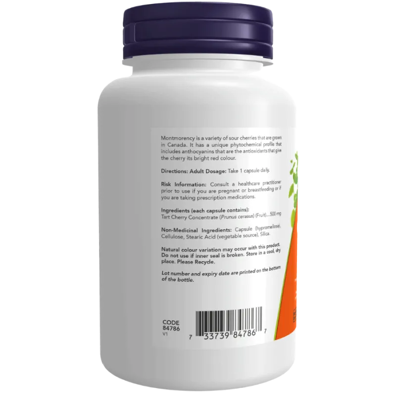NOW Foods 나우 푸드 타르트 체리 농축액 500mg, 90 식물성 캡슐 | 매일 업데이트되는 특가 상품 | VITASHOP