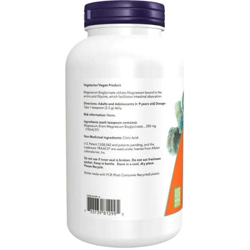 Bisglycinate de magnésium en poudre, 227 g | Safest & Easiest Shopping Vitamins Online | VITASHOP