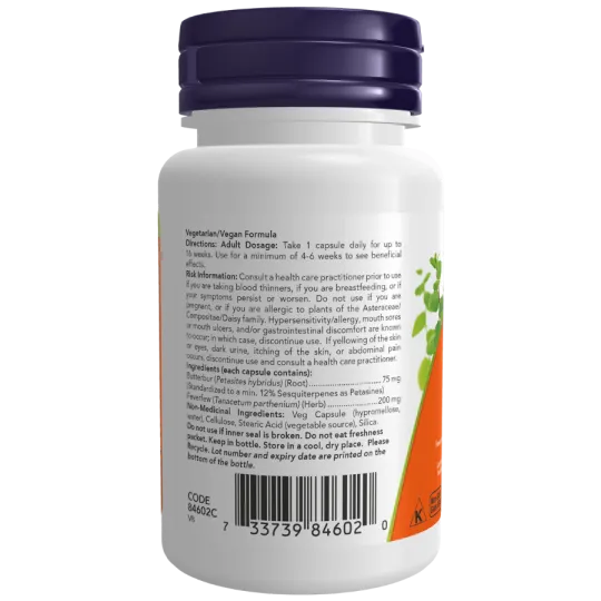 NOW Foods 나우 푸드 머위 추출물 75mg, 식물성 캡슐 60정 | 매일 업데이트되는 특가 상품 | VITASHOP