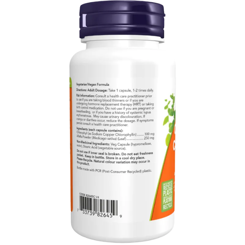 NOW Foods 나우 푸드 알팔파 함유 엽록소 100 mg, 90 캡슐 | 매일 업데이트되는 특가 상품 | VITASHOP