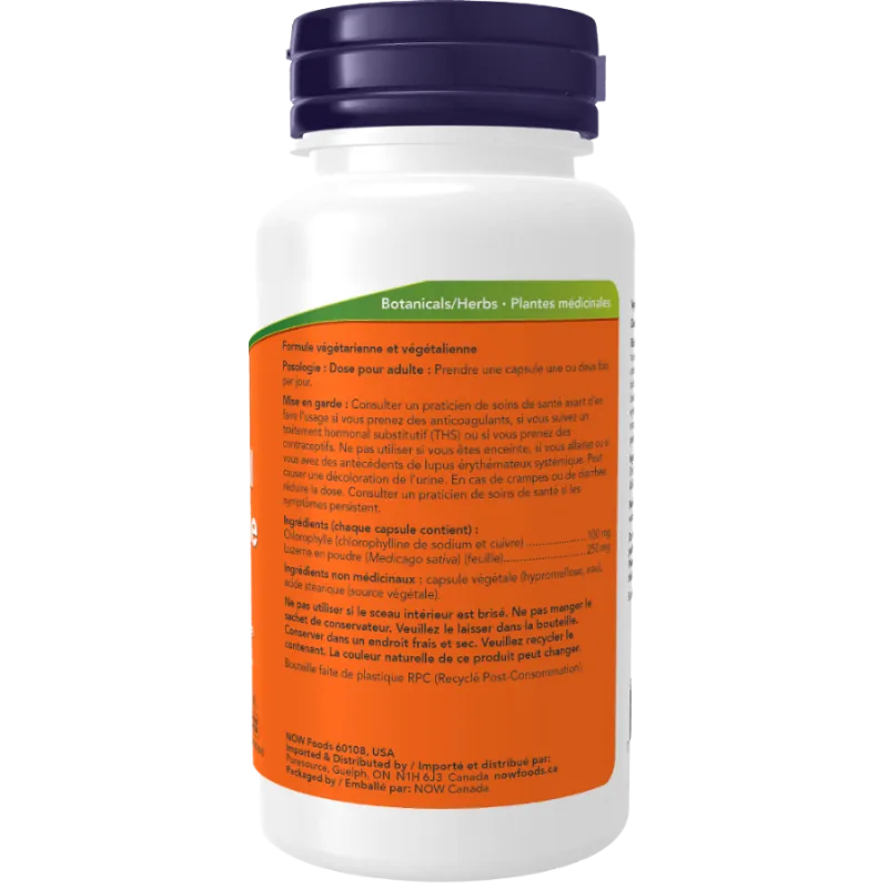 NOW Foods 나우 푸드 알팔파 함유 엽록소 100 mg, 90 캡슐 | 매일 업데이트되는 특가 상품 | VITASHOP