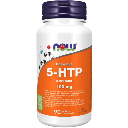 NOW Foods 5-HTP 100 mg Chewable, 90 Tablets | Unbeatable Prices, Daily Deals | VITASHOP