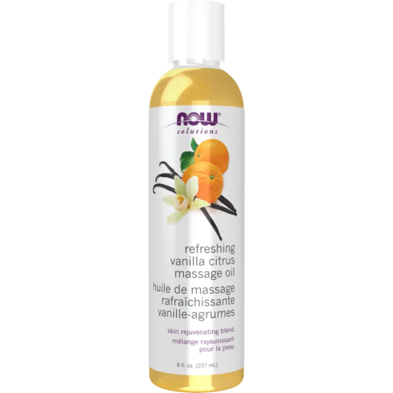 Huile de massage aux agrumes à la vanille, 237 mL | Safest & Easiest Shopping Vitamins Online | VITASHOP