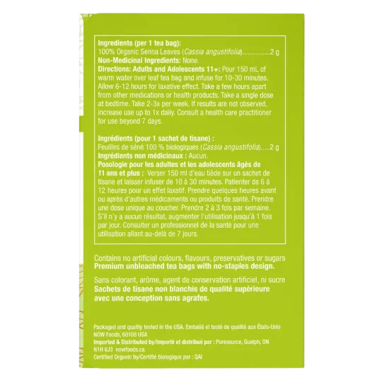 Thé Senna Bio, 24 Sachets | Safest & Easiest Shopping Vitamins Online | VITASHOP