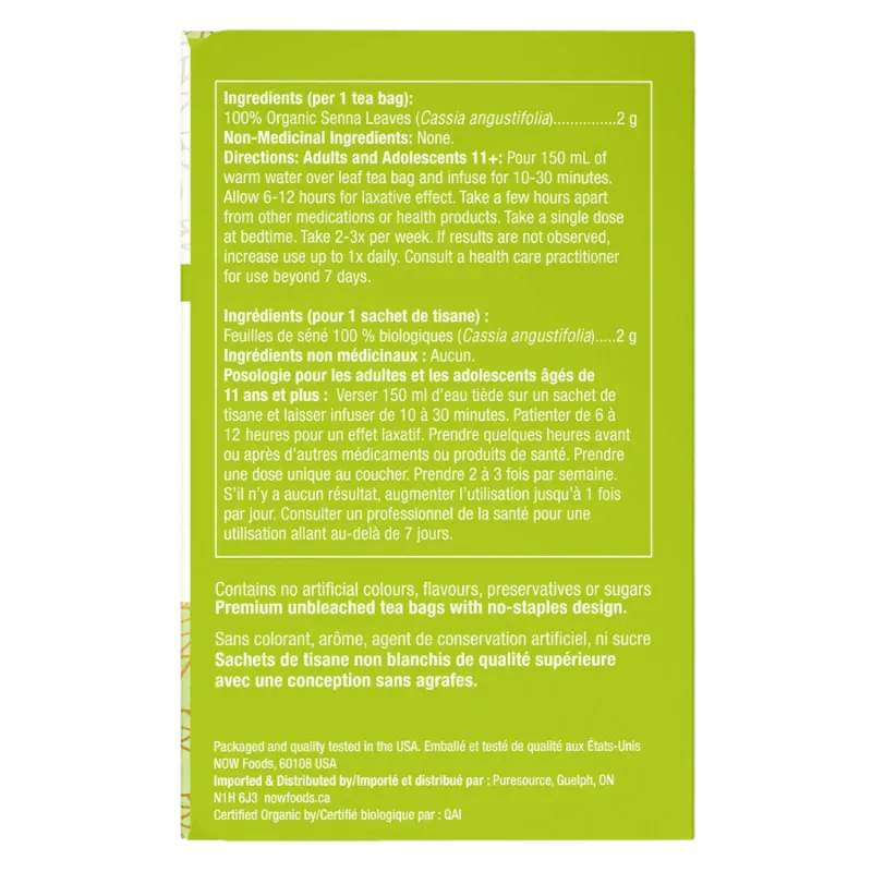 Thé Senna Bio, 24 Sachets | Safest & Easiest Shopping Vitamins Online | VITASHOP