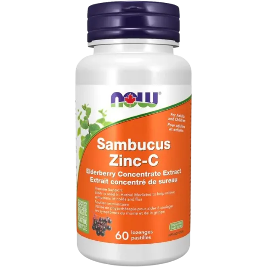 NOW Foods 나우 푸드 Sambucus Elder Zinc-C 60 사탕 | 매일 업데이트되는 특가 상품 | VITASHOP