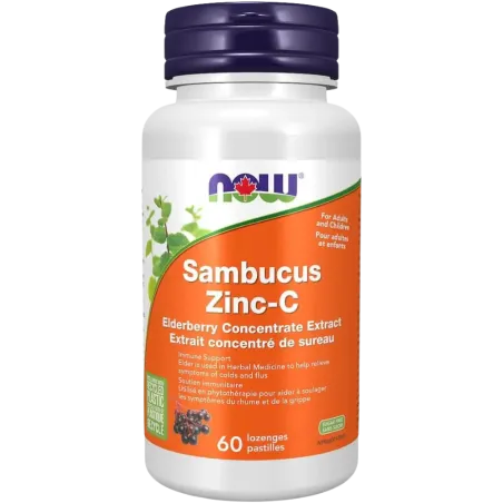NOW Foods 나우 푸드 Sambucus Elder Zinc-C 60 사탕 | 매일 업데이트되는 특가 상품 | VITASHOP