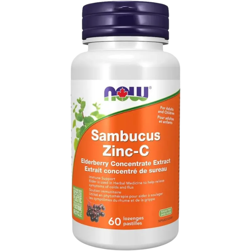 NOW Foods 나우 푸드 Sambucus Elder Zinc-C 60 사탕 | 매일 업데이트되는 특가 상품 | VITASHOP