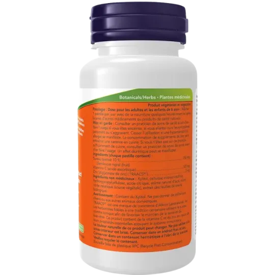 NOW Foods 나우 푸드 Sambucus Elder Zinc-C 60 사탕 | 매일 업데이트되는 특가 상품 | VITASHOP