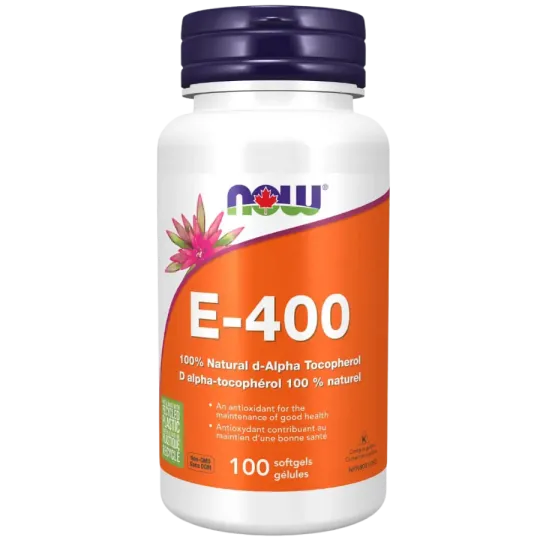 E-400 UI 100% Naturel d-Alpha Tocophéryle, 100 gélules | Safest & Easiest Shopping Vitamins Online | VITASHOP