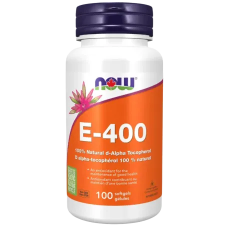 E-400 UI 100% Naturel d-Alpha Tocophéryle, 100 gélules | Safest & Easiest Shopping Vitamins Online | VITASHOP