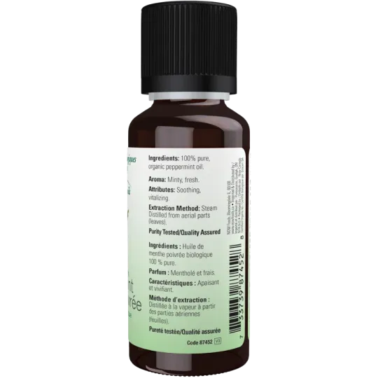 NOW Foods Organic Peppermint Oil, 30 mL | 每天不同折扣, 全网最低价格 | 种类齐全的保健品店铺 VITASHOP, 只有你想不到, 没有你买不到 !