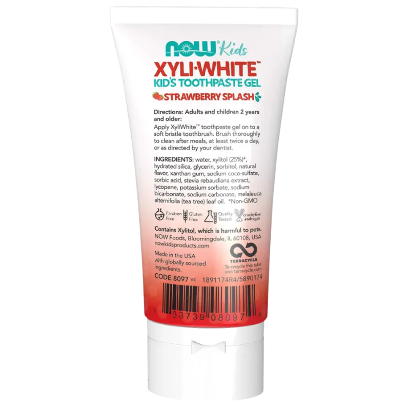 NOW Foods Kids Xyliwhite Toothpaste Gel Strawberry, 85 g | Unbeatable Prices, Daily Deals | VITASHOP