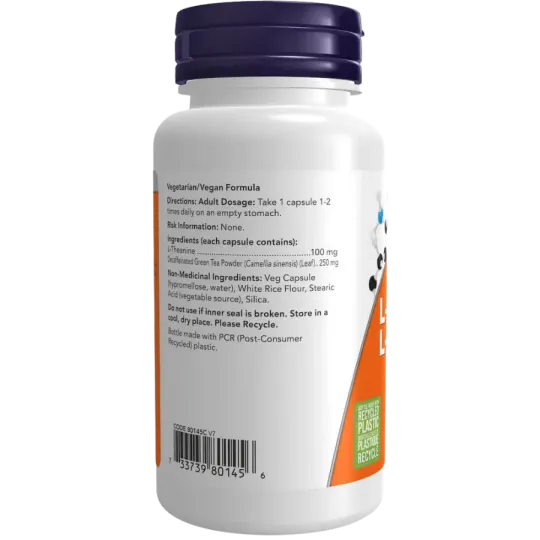 NOW Foods 나우 푸드 L-테아닌 100 mg, 90 캡슐 | 매일 업데이트되는 특가 상품 | VITASHOP