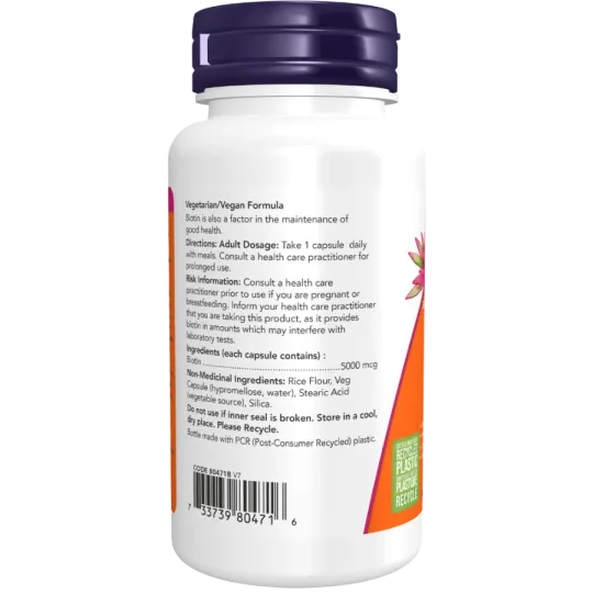 Biotine 5000 mcg, 60 Capsules | Safest & Easiest Shopping Vitamins Online | VITASHOP