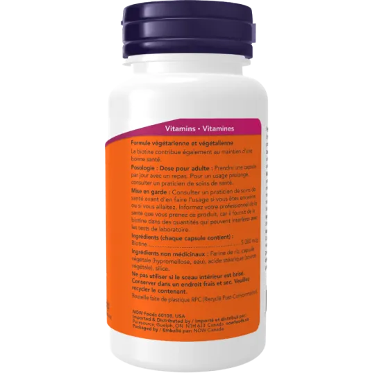 Biotine 5000 mcg, 60 Capsules | Safest & Easiest Shopping Vitamins Online | VITASHOP