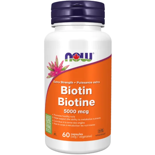 NOW Foods Biotin 5000 mcg, 60 Capsules | Unbeatable Prices, Daily Deals | VITASHOP