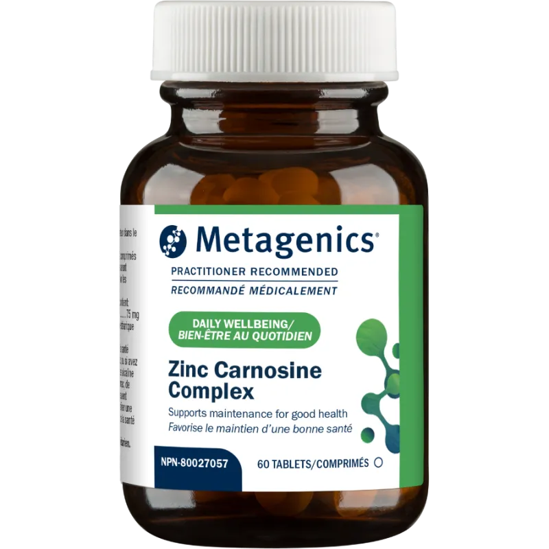Metagenics Complexe de Zinc-Carnosine 60 Comprimés | Prix imbattables, Offres quotidiennes | VITASHOP