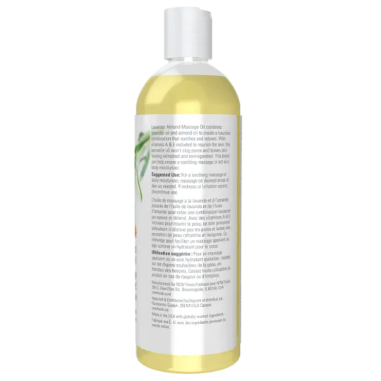 Huile de massage à la lavande et aux amandes - 473 mL | Safest & Easiest Shopping Vitamins Online | VITASHOP