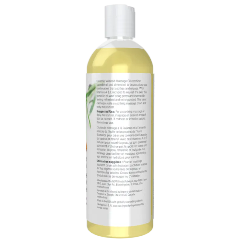 Huile de massage à la lavande et aux amandes - 473 mL | Safest & Easiest Shopping Vitamins Online | VITASHOP