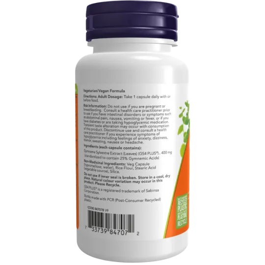 NOW Foods Gymnema Sylvestre 400 mg, 90 Veg Capsules | Unbeatable Prices, Daily Deals | VITASHOP