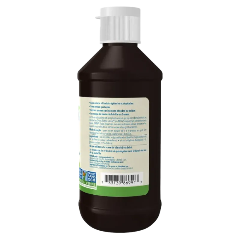 NOW Foods Organic BetterStevia Liquid, 237 mL | Unbeatable Prices, Daily Deals | VITASHOP