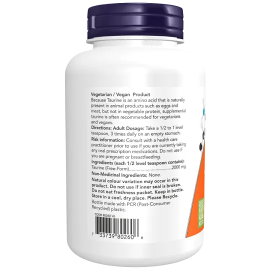 Taurine Pure Poudre, 227 g | Safest & Easiest Shopping Vitamins Online | VITASHOP