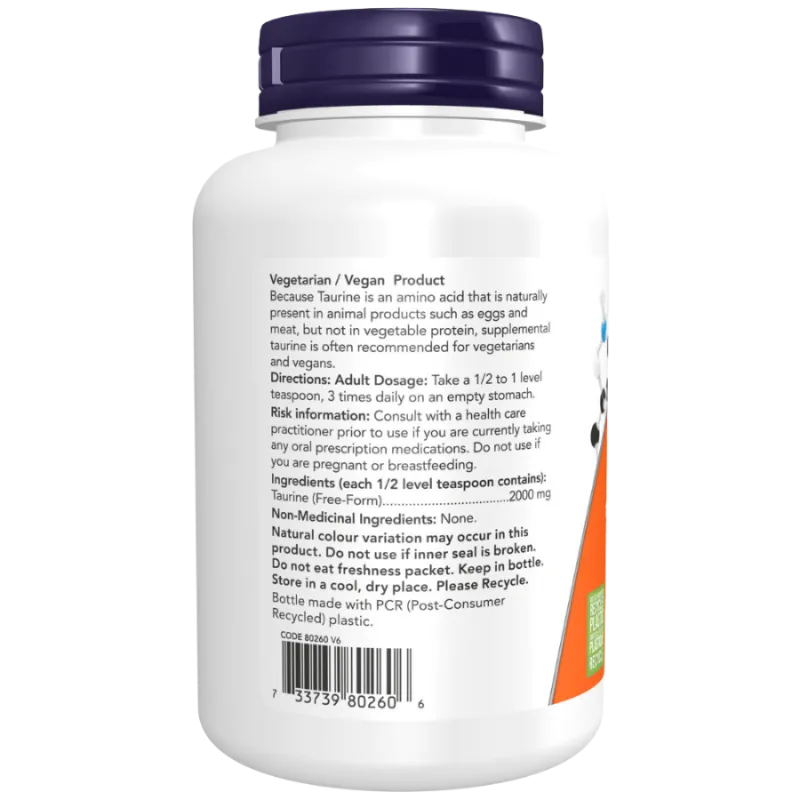 Taurine Pure Poudre, 227 g | Safest & Easiest Shopping Vitamins Online | VITASHOP